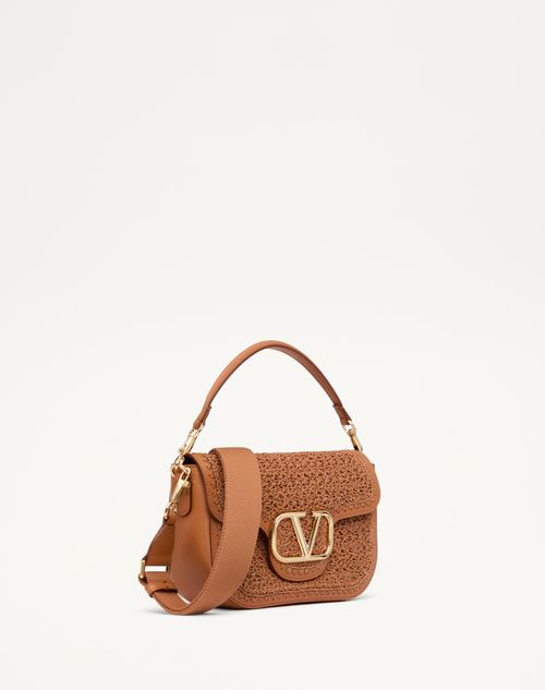 Valentino Garavani - Sac Porté Épaule Valentino Garavani Alltime En Cuir Tressé - Amande - Femme - Valentino Garavani Alltime