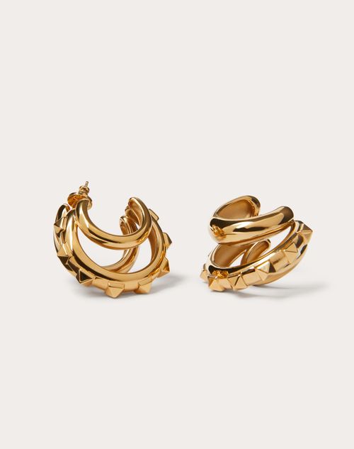 Valentino Garavani - Rockstud Metal Earrings - Gold - Woman - Jewels - Accessories