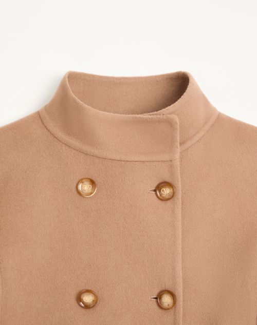 Valentino - Double Kashmir Coat - Camel - Woman - Coats And Outerwear