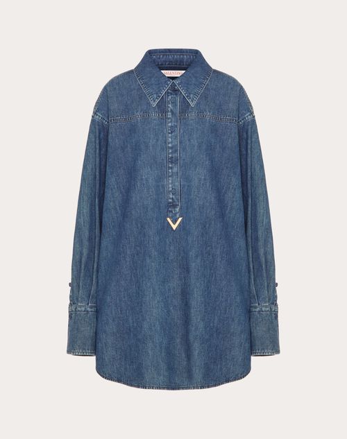 Valentino - Denim Chambray Dress - Denim - Woman - Denim