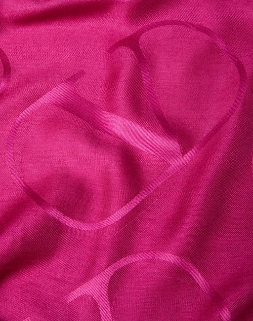 Valentino Garavani - Vlogo Signature Jacquard Shawl In Silk And Wool 140x140 Cm - Primrose - Woman - Soft Accessories