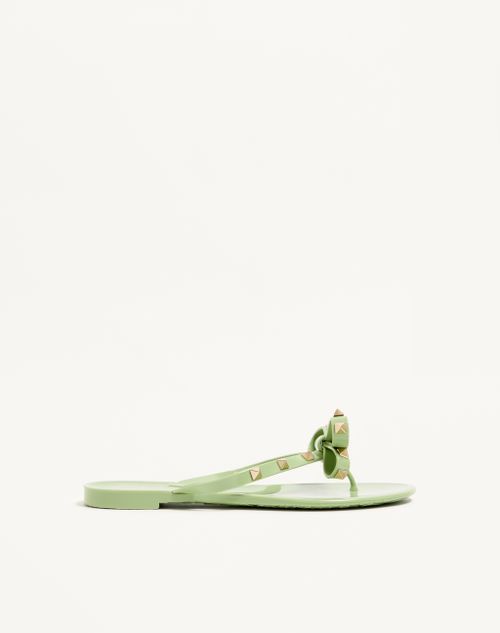 Valentino Garavani - Rockstud Rubber Slipper - Mint - Woman - Slides And Thongs