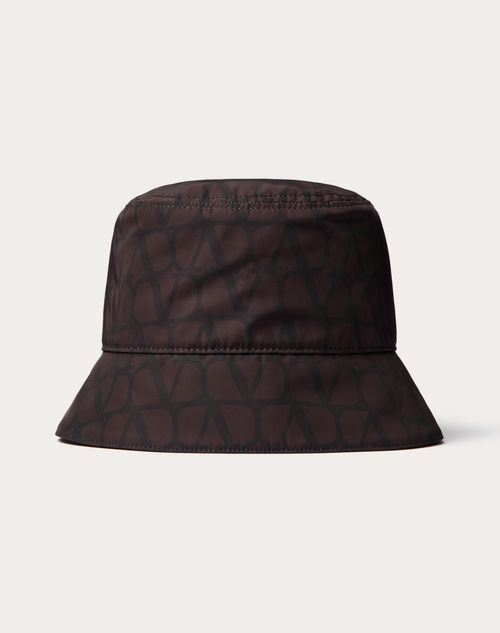 Valentino Garavani - Cappello Bucket Toile Iconographe In Nylon - Ebano - Uomo - Hats - M Accessories