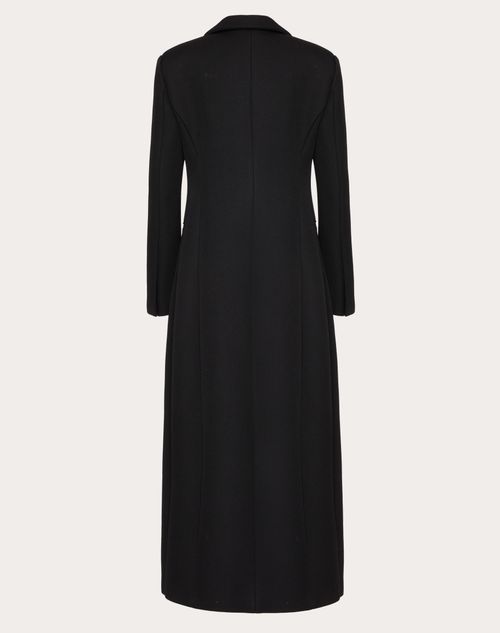 Valentino - Techno Wool Coat - Black - Woman - Coats And Outerwear