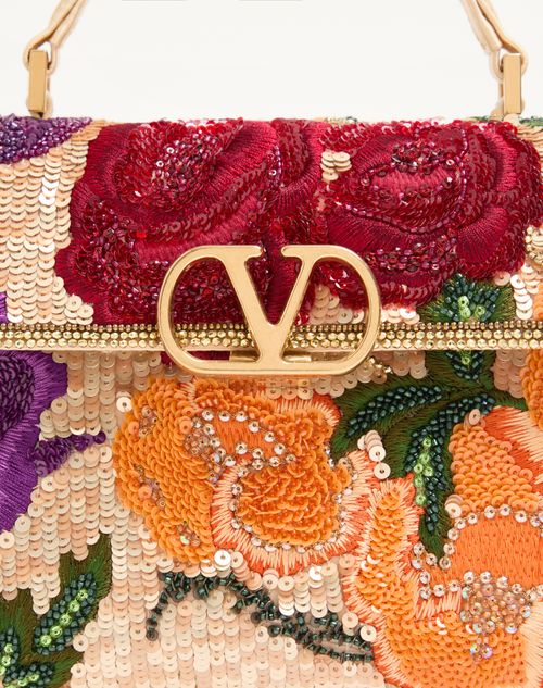 Valentino Garavani - Valentino Garavani Vsling Mini Embroidered Handbag - Multicolor - Woman - Top Handle Bags