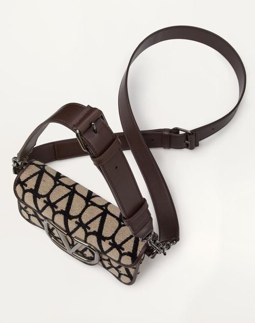 Mini Locò Toile Iconographe Shoulder Bag for Man in Beige/black 