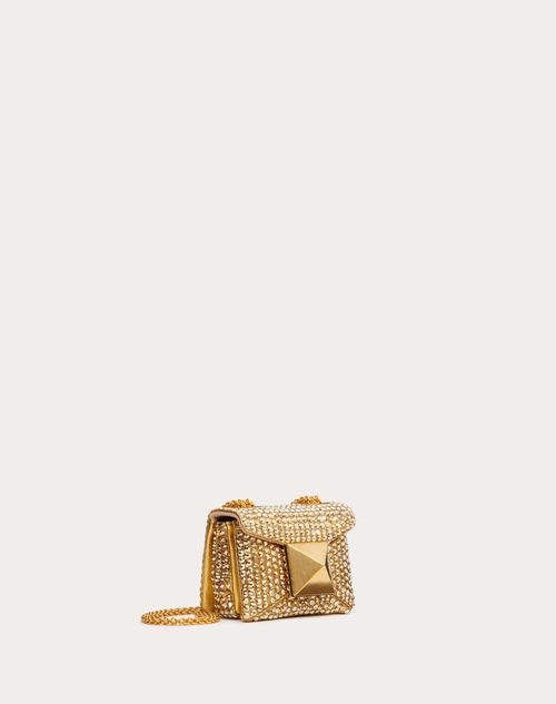 ONE STUD EMBROIDERED MICRO BAG WITH CHAIN