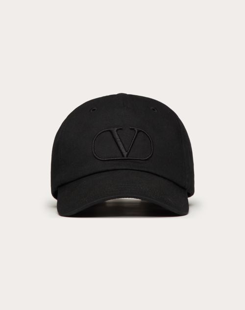 Vlogo Signature Baseball Cap for Man in Black | Valentino US
