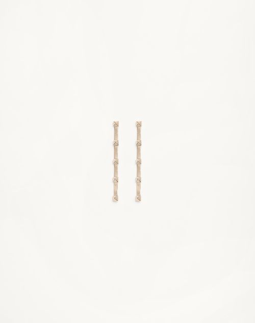 Valentino Garavani - Valentino Rockstud Metal Drop Earrings - Platinum - Woman - Jewelry