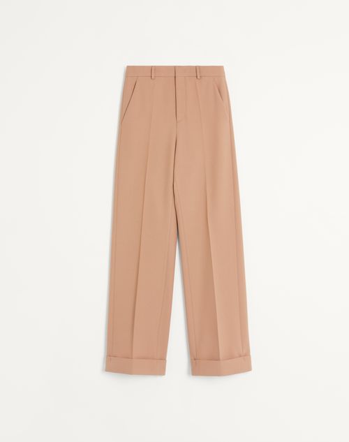 Valentino - Wool Trousers - Camel - Man - Trousers And Shorts