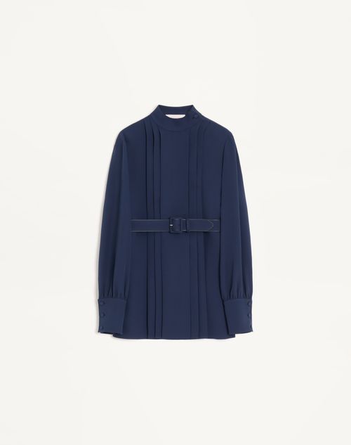 Valentino - Cady Couture Top - Blue - Woman - Shirts & Tops