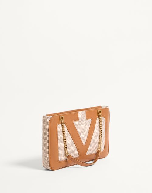 Valentino Garavani - Valentino Garavani Viva Superstar Small Canvas Shopping Bag - Natural/spice - Woman - Shelf - W Bags - Viva Superstar