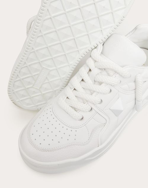 Valentino Garavani: White One Stud Sneakers
