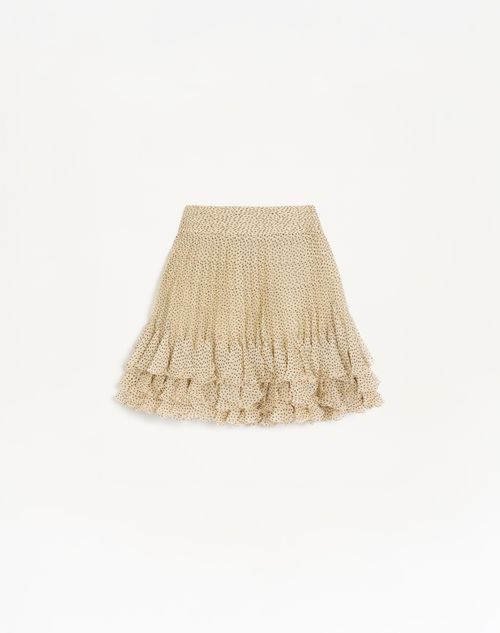 Valentino - Plusdepois Print Chiffon Skirt - Birch/black - Woman - Skirts