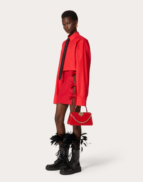 Valentino - Minifalda Crepe Couture - Rojo - Mujer - Ropa