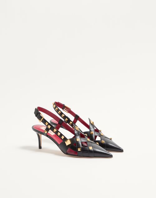 Valentino Garavani - スタディ キッドスキン スリングバックパンプス 65mm - ブラック - ウィメンズ - パンプス