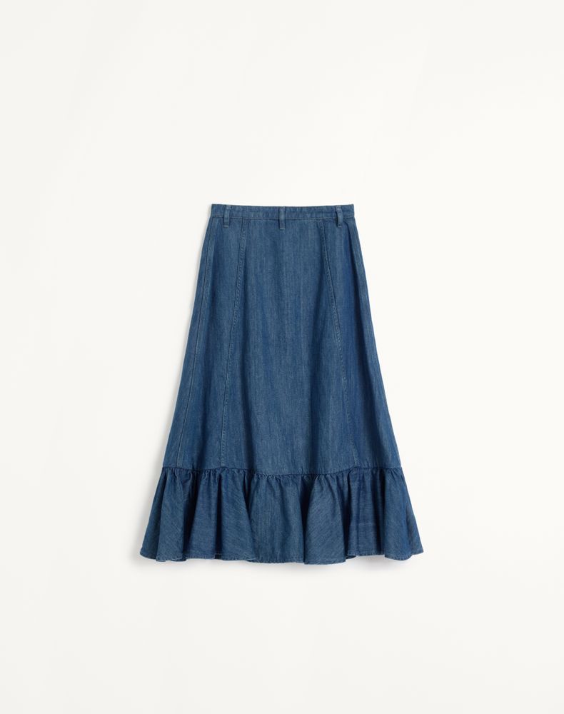 Valentino Lightweight Denim Skirt Woman Denim 48