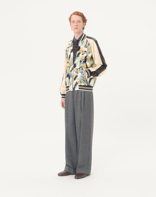 Valentino - Valentino Souvenir Silk Jacket With Embroidered Sequins - Multicolour - Man - Outerwear