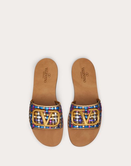 Valentino Vlogo Monogram Mule Slides