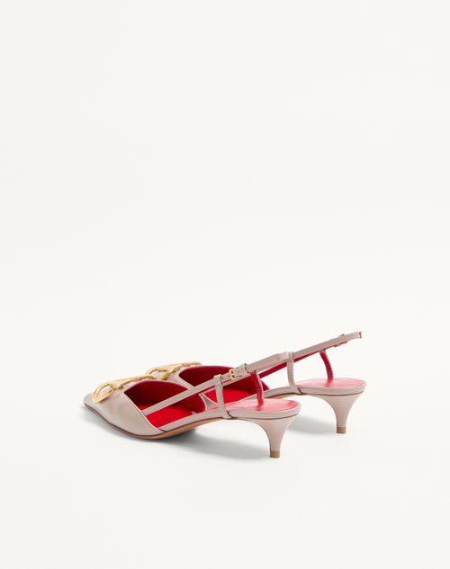 Valentino Garavani - Vlogo Signature Calfskin Slingback Pump 40mm / 1.6 In. - Poudre - Woman - Shoes