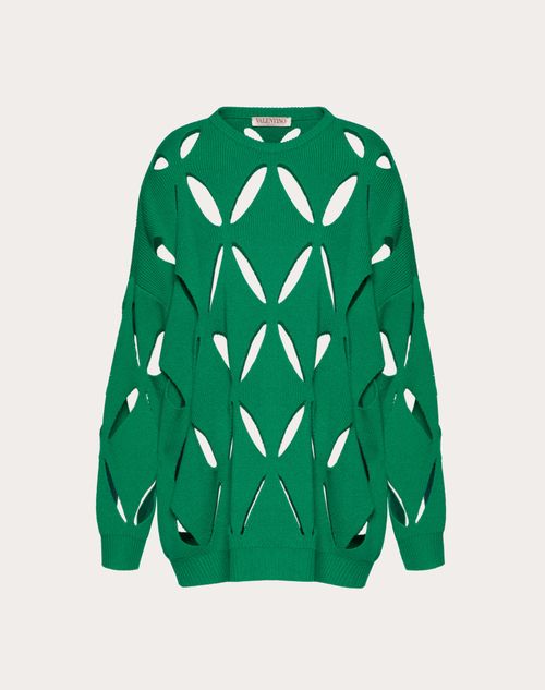 古着 90s Valentino ヴァレンティノ フラワー パターン ウール ニット ...