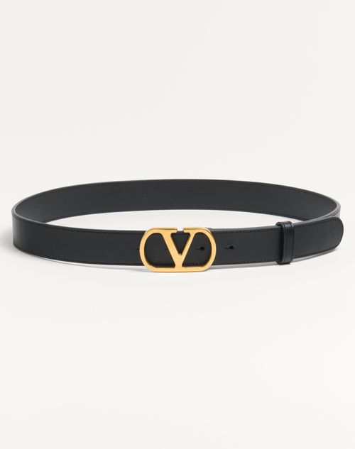 Vロゴ シグネチャー シャイニーカーフスキン ベルト 30mm for Vロゴ シグネチャー シャイニーカーフスキン ベルト 30mm for