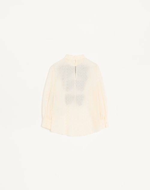 Valentino - Top A Lunares Daisy Sangallo - Marfil/negro - Mujer - Camisas Y Tops