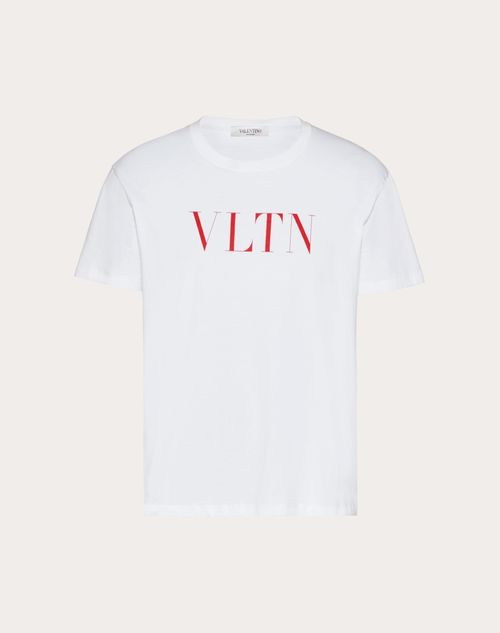Valentino - Vltn T-shirt - White/red - Man - T-shirts And Sweatshirts