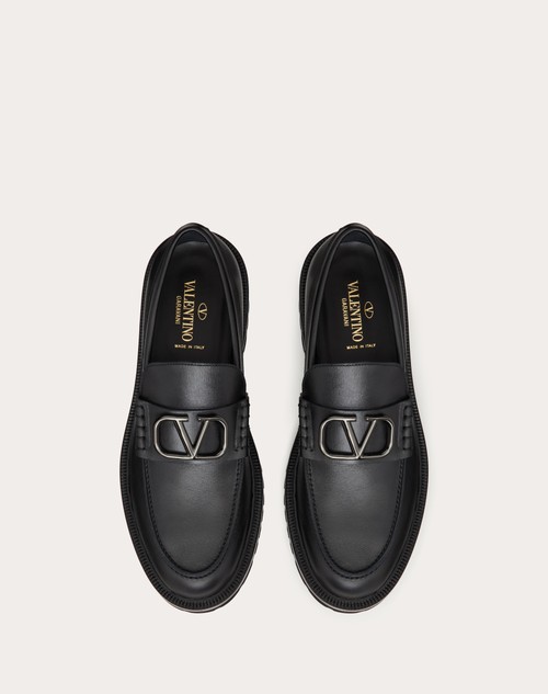 Valentino Garavani Black VLogo Signature Loafers