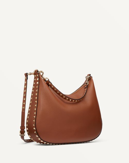 ショルダーバッグ・ポシェット VALENTINO ROCKSTUD LEATHER HOBO BAG Valentino Garavani - Rockstud mini leather hobo bag black