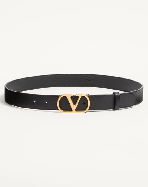 Vlogo Signature Belt In Shiny Calfskin 30 Mm for Man in Vlogo Signature Belt In Shiny Calfskin 30 Mm for Man in
