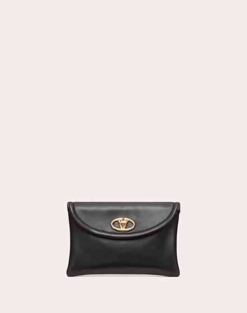 Valentino Garavani - Valentino Garavani The Bold Edition Clutch In Lambskin - Black - Woman - Clutches