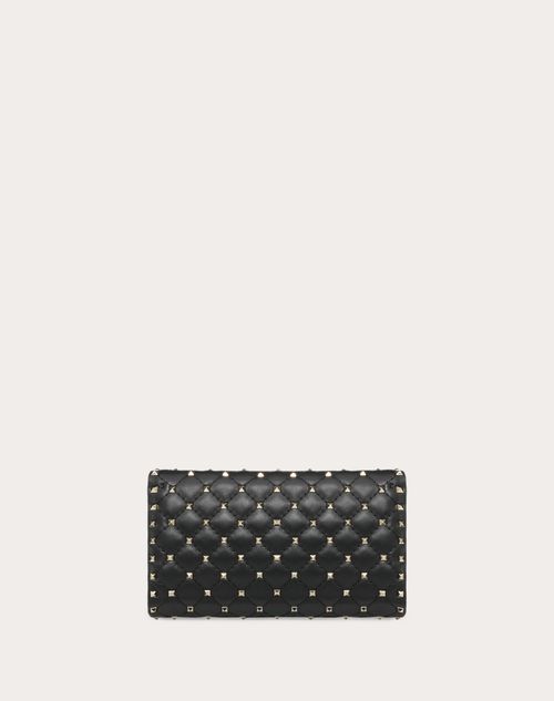 Rockstud Spike Nappa Leather Crossbody Clutch Bag for Woman in Poudre ...