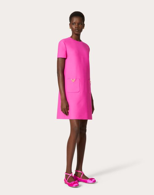 Valentino - Crepe Couture Short Dress - Pink Pp - Woman - Dresses