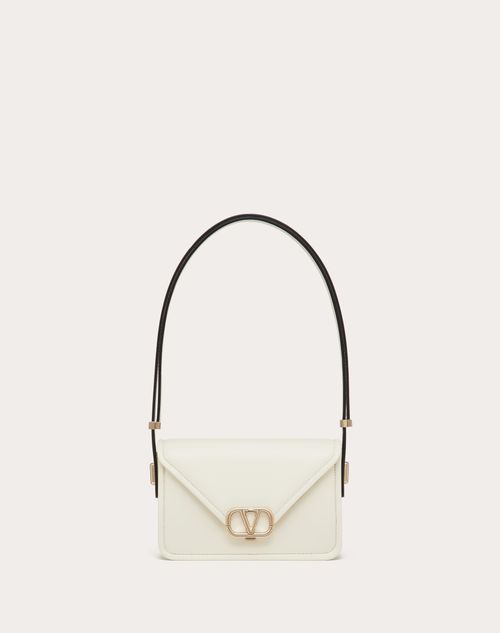 Valentino Garavani - Small Valentino Garavani Shoulder Letter Bag In Smooth Calfskin - Ivory - Woman - Shoulder Bags