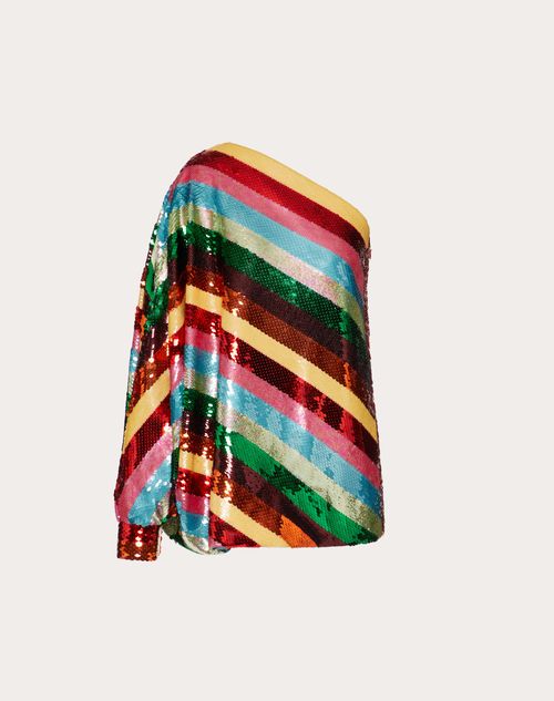Valentino - Embroidered Chiffon Dress - Multicolor - Woman - Woman Sale