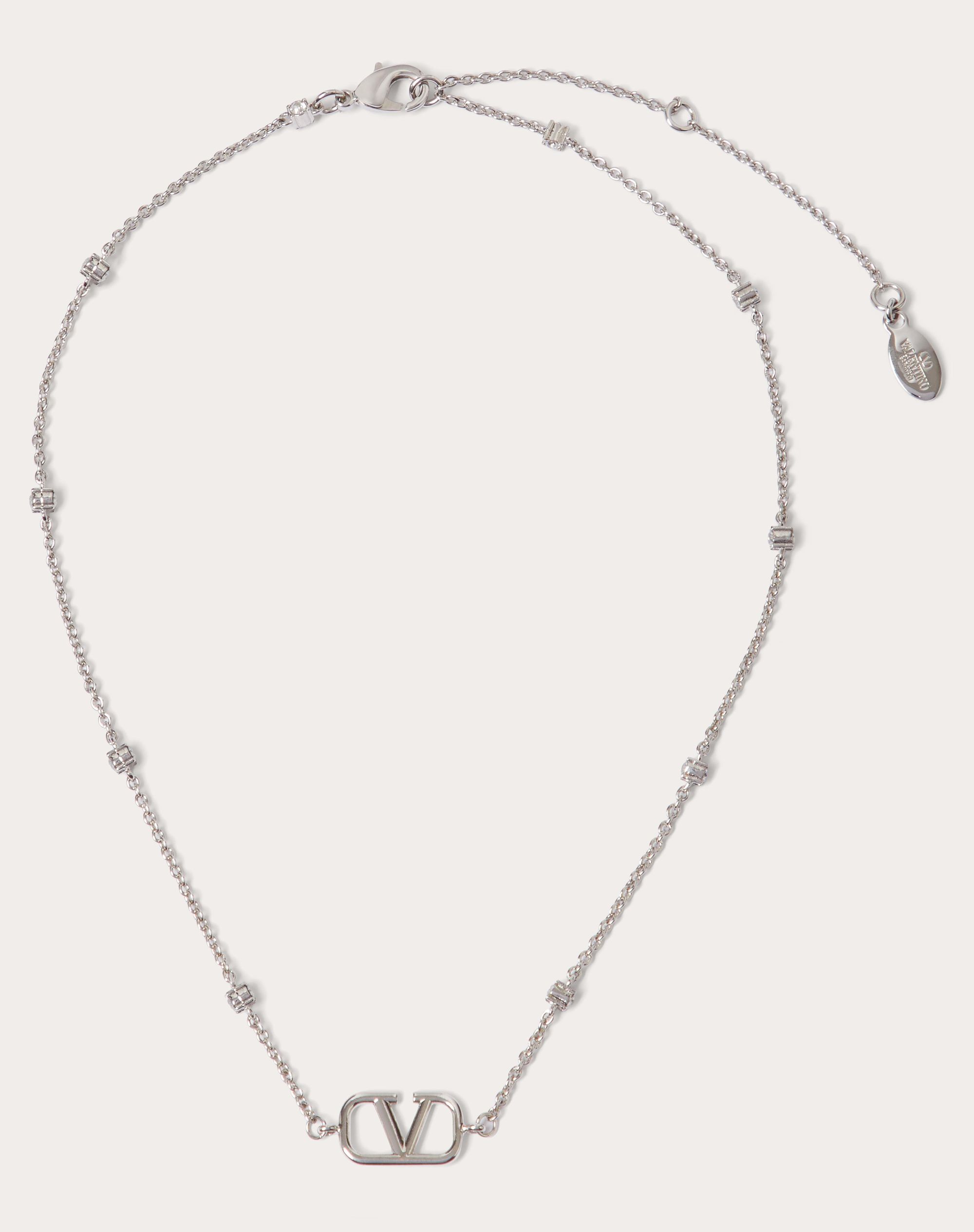 MINI VLOGO SIGNATURE NECKLACE IN METAL AND SWAROVSKI%C2%AE CRYSTALS?quality=80&size=35&format=auto