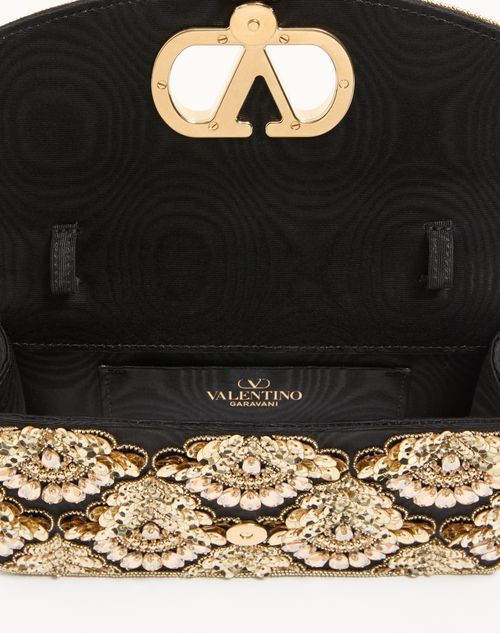 Valentino Garavani - Valentino Garavani Vain Small Embroidered Clutch - Multicolour - Woman - Shoulder Bags