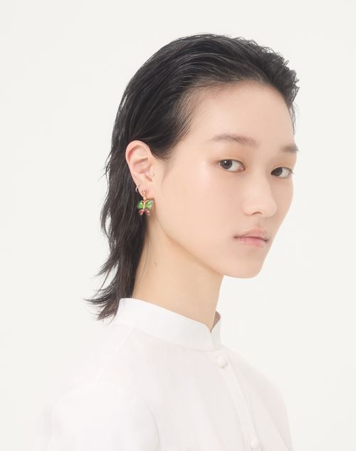 Valentino Garavani - Vouloirvoler Metal And Enamel Earrings - Gold/multicolour - Woman - Jewellery