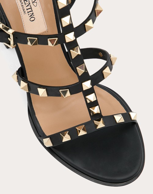 Valentino Garavani Black Rockstud Heeled Sandals