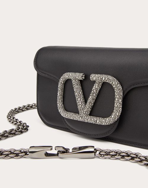 Valentino Garavani Women's Locò Small Shoulder Bag with Jewel Logo - Black