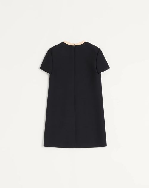 Valentino - Crepe Couture Short Dress - Black/birch - Woman - Dresses