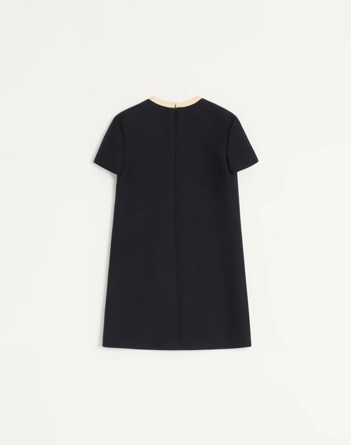Valentino - Crepe Couture Short Dress - Black/birch - Woman - Dresses