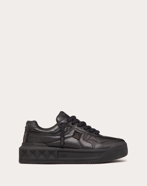 Valentino Garavani - One Stud Xl Nappa Leather Low-top Sneaker - Black - Man - Shoes