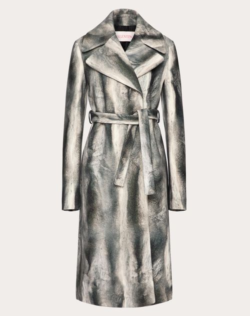 Valentino - Valentino Wildprint Soft Coat - Black - Woman - Coats And Outerwear