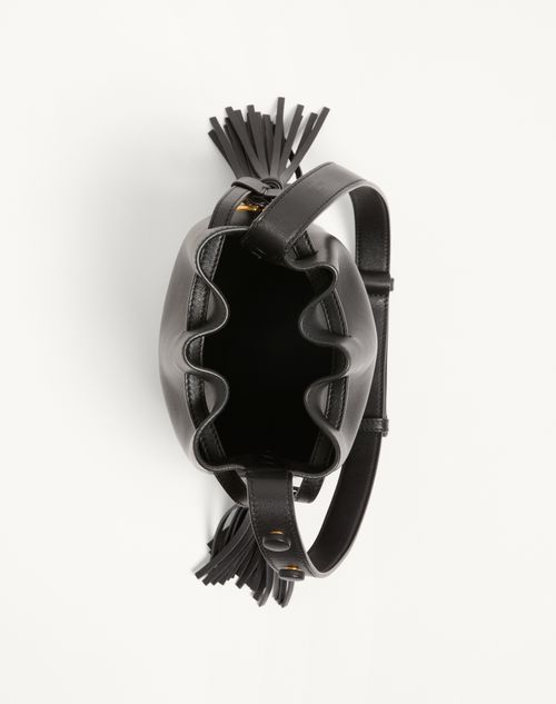 Valentino Garavani - 발렌티노 가라바니 쏘우 쏘 레더 스몰 버킷백 - 블랙 - 여성 - 숄더백