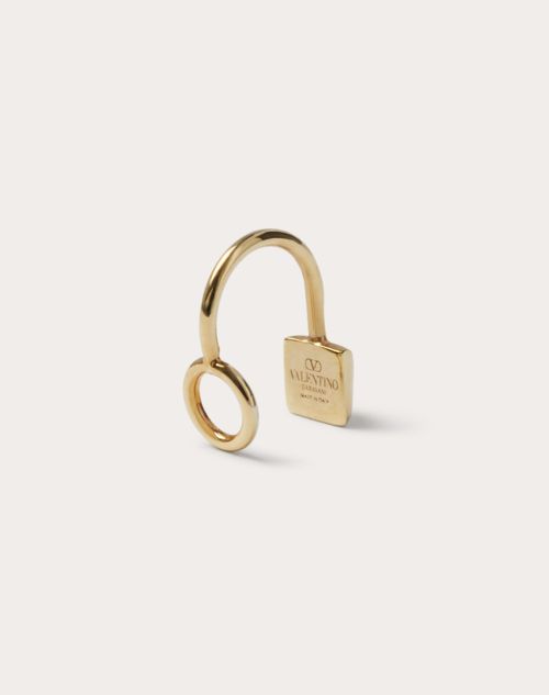 Metal Rockstud Lip Ring for Woman in Gold | Valentino US