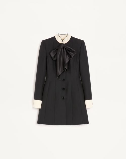 Valentino - Crepe Couture Short Dress - Black/champagne - Woman - Dresses
