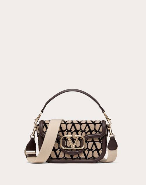 Valentino Garavani - Valentino Garavani Alltime Toile Iconographe Shoulder Bag - Natural/black/fondant - Woman - Shoulder Bags