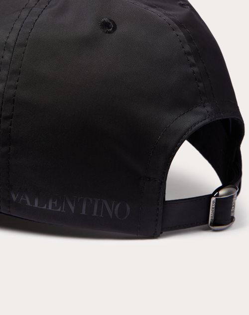 Valentino Garavani - Black Untitled Baseball Cap - Black - Man - Hats And Gloves